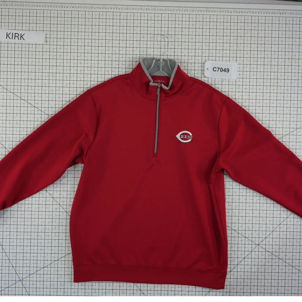 Antigua Cincinnati Reds Quarter Zip Pullover Men's Size XL Red MLB Performance